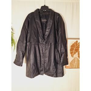 Wilson's The Leather Experts Women's Button-Up Leather Jacket Large